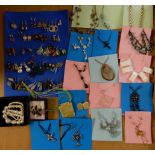 A collection of vintage and fashion jewellery to include earrings, necklaces etc Condition Report: