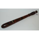 A Victorian painted hardwood truncheon, 45cm long Condition Report: Available upon request