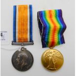 A WWI war medal and victory medal to 30126 Pte. R M Harbottle, Durham Light Infantry Condition