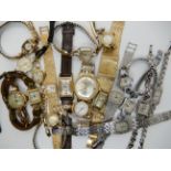 A collection of ladies and gents watches to include Tissot, Bulova, Rotary etc Condition Report: Not