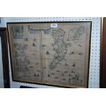 An early map, 'Orcades Oceanus, Shetlandlae', 38 x 50cm Condition Report: Available upon request