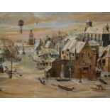 EDWARD H CHISNALL Winter is coming, signed, oil on canvas, dated, (19)81, 71 x 91cm Condition