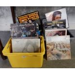 A collection of rock, pop, country, easy listening and classical vinyl LP records to include The