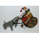 A Lehmann's tin plate Comical Clown model in original box with pictorial lid, 18cm wide Condition