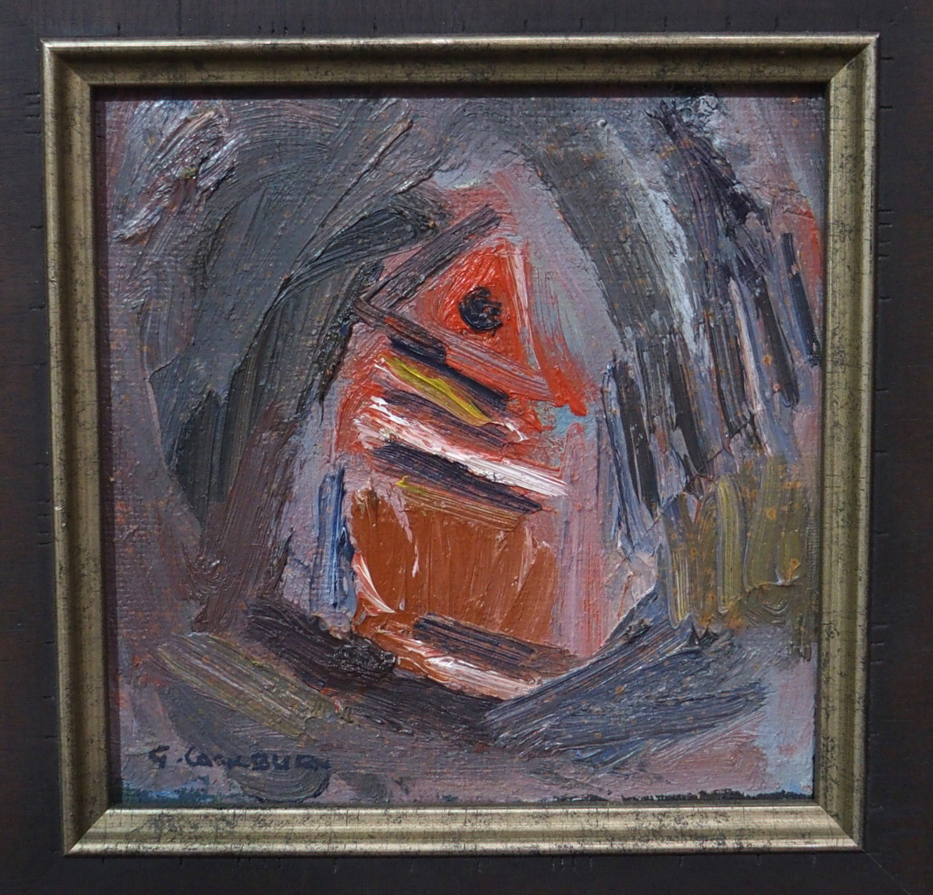 GORDON COCKBURN Beehive, signed, oil on board, 18 x 18cm Condition Report: Available upon request