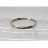 A platinum wedding band size P, weight 3.3gms Condition Report: Available upon request