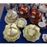 Paragon part tea service with fluted cups, another with flower decoration and a Noritake daisy