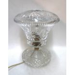 A crystal lamp and shade Condition Report: Available upon request