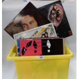 A box of vinyl LP records to include the Dickies, Deep Purple, The Stranglers, The Beat, U2, Abba,