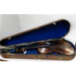 A part violin with label to the interior " Otto Bausch, filius Ludovici sen: ot frater Ludovoci