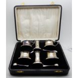 A cased six piece silver condiment set, Birmingham 1933 Condition Report: Available upon request