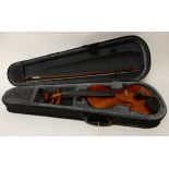 A modern Chinese violin 33.25cm with bow and case (3) Condition Report: Available upon request