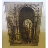 TEN VARIOUS PICTURES comprising; HEADLEY FITTON City Gateway, Genoa, ERNEST UDEN Cathedral,