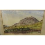 H D MC REID Liathach, signed, watercolour, 36 x 55cm, AFTER R DAVID DIGBY Peregrine, print and D I