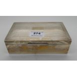 A silver cigarette box, Birmingham 1961, 16cm x 9cm x 5cm Condition Report: Available upon request