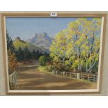 VICTOR SIMMOND View from the bridge, Drakensburg National Park, signed, oil on board, 49 x 59cm