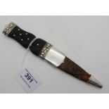 A skean dhu by Peter Henderson, Glasgow, overall length 20.5cm Condition Report: Available upon