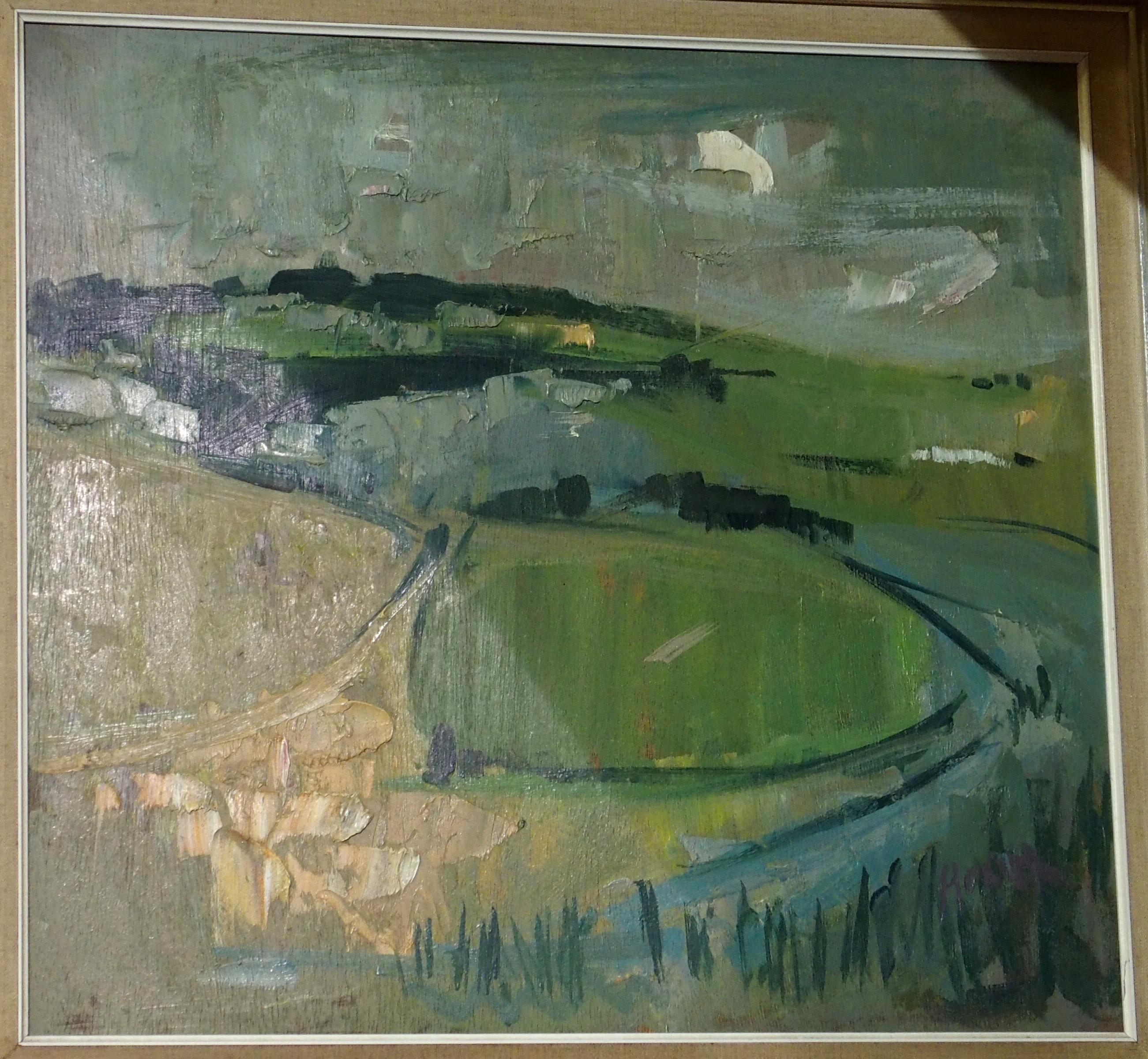 MARGARET HORNER Mossneuk Farm, East Kilbride, oil on board, 52 x 57cm Condition Report: Available