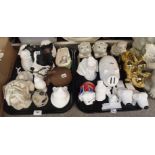 Royal Doulton bulldog figure Jack together with assorted dog head wall ornaments and other figures