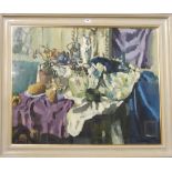 JIM URQUART Still life, oil on canvas, 1965, 80 x 100cm Condition Report: Available upon request