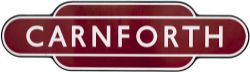 Totem BR(M) FF CARNFORTH from the former LNWR, Midland and Furness Railway Joint station between