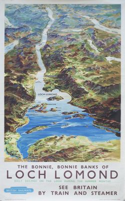 Poster BR(SC) LOCH LOMOND by W. Nicolson. Double Royal 25in x 40in. In very good condition with