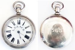 London Brighton and South Coast Railway nickel cased pocket watch with U. S. Watch Co Waltham Mass