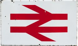 BR FF enamel sign with the Double Arrow logo. In very good condition with a few minor chips measures