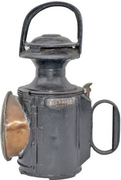 North Staffordshire Railway 3 Aspect handlamp stamped in the side N.S.R. BUCKNALL and also NSR on