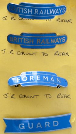 British Railways Scottish Region Capbadges consisting of; British Railways chrome totem, British