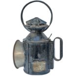 LNER 4 Aspect handlamp with single pie crust top stamped in the reducing cone LNER and brass