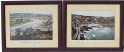 GWR Carriage Panels WADEBRIDGE RIVER CAMEL & ILFRACOMBE, TOWN & BEACH FROM CAPSTONE. These