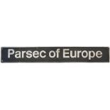 Nameplate PARSEC OF EUROPE ex BR class 47 47312. Built Brush Traction as works number 555 in