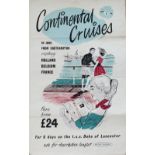 Poster BR CONTINENTAL CRUISES IN JUNE FROM SOUTHAMPTON ON THE T.S.S. DUKE OF LANCASTER by Studio