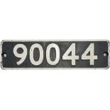 Smokebox numberplate 90044 ex WD 2-8-0 built by North British Locomotive in 1944. Allocations