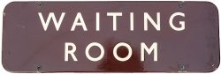 BR(W) FF enamel doorplate WAITING ROOM measuring 18in x 6in. In very good condition with minor