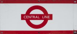 London Underground enamel frieze sign CENTRAL LINE. In good condition with minor edge chipping,