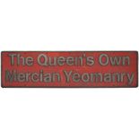 Nameplate THE QUEENS OWN MERCIAN YEOMANRY ex BR class 47 47528. Built at Crewe in February 1967 (the