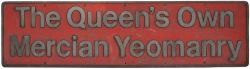 Nameplate THE QUEENS OWN MERCIAN YEOMANRY ex BR class 47 47528. Built at Crewe in February 1967 (the