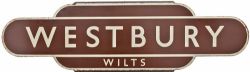 Totem BR(W) HF WESTBURY WILTS from the former Great Western Railway station between Trowbridge and