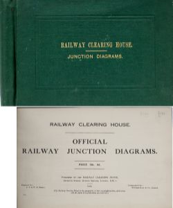 Railway clearing house JUNCTION DIAGRAMS book, printed in 1928 and lithographed by McCorquodale & Co