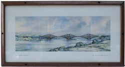 Carriage print FORTH BRIDGE SCOTLAND by Kenneth Steel from the LNER Post War Series. In very good