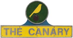 Diesel nameplate THE CANARY with badge ex BR Class 08 0-6-0 built at Darlington in 1960 and