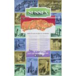 Poster BR(S) SUSSEX SOME PLACES OF SPECIAL INTEREST by R. Lander. Double Royal 25in x 40in. In