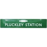 BR(S) FF enamel station sign PLUCKLEY STATION with British Railway Southern totem at the top. From
