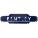 Totem BR(E) FF BENTLEY from the former Great Eastern Railway station between Colchester and Ipswich.