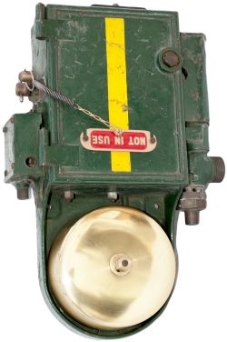 GWR steam locomotive cab AWS Warning Bell complete with bell etc. Measures 18in x 10in.
