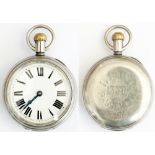 LSWR nickel cased pocket watch with American Waltham Watch Co movement 14462850 which dates this