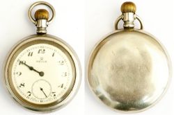 Port Talbot Railway nickel cased Railway Pocket Watch with top wind and top set Swiss lever movement