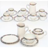 LNER Kesick Scottish pattern china consisting of 8 coffee cups, 2 different designs; 6 saucers,